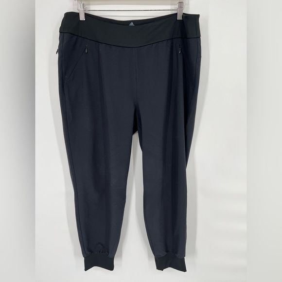 NWOT Adidas Black Women’s Stretch Woven Golf Joggers XL - Picture 3 of 9
